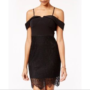 Trixxi | Dresses | Nwt Trixxi Black Off The Shoulder Lace Dress | Poshmark
